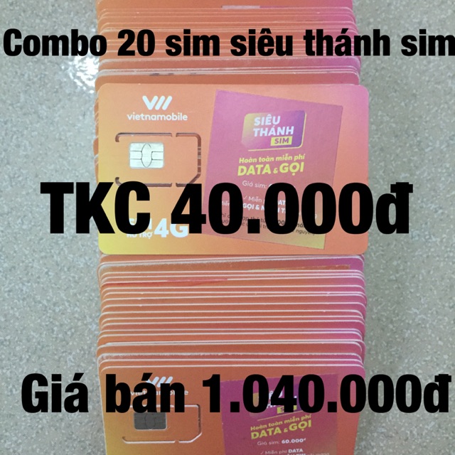 2 free ship 0đ Combo 20 sim siêu thánh sim 4G sim số đẹp giá rẻ