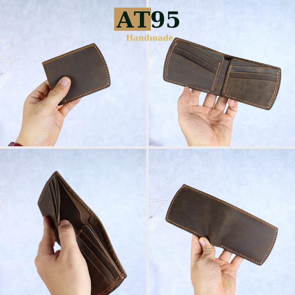 Ví ngang nam Racer da bò thật thủ công thương hiệu AT95 HANDMADE