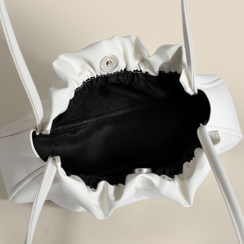 Túi Đeo Vai Hình Bánh Bao Màu Trơn Thời Trang Cho Nữ