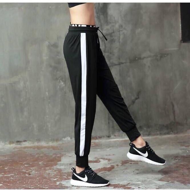 [FREESHIP_50K] Quần baggy nữ thể dục 1 sọc AnNgo- C04