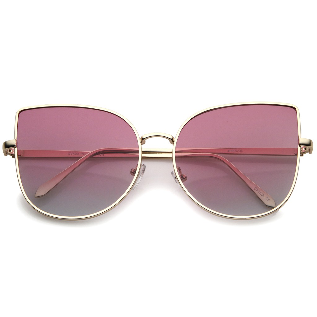 Kính Zero UV OVERSIZE GRADIENT COLOR FLAT LENS CAT EYE SUNGLASSES A853