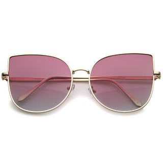 Kính Zero UV OVERSIZE GRADIENT COLOR FLAT LENS CAT EYE SUNGLASSES A853