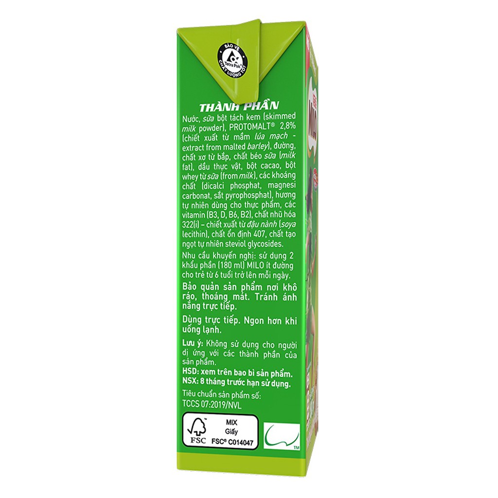 Thùng 48 Hộp Sữa Nestlé MILO Nước (180ml / Hộp)