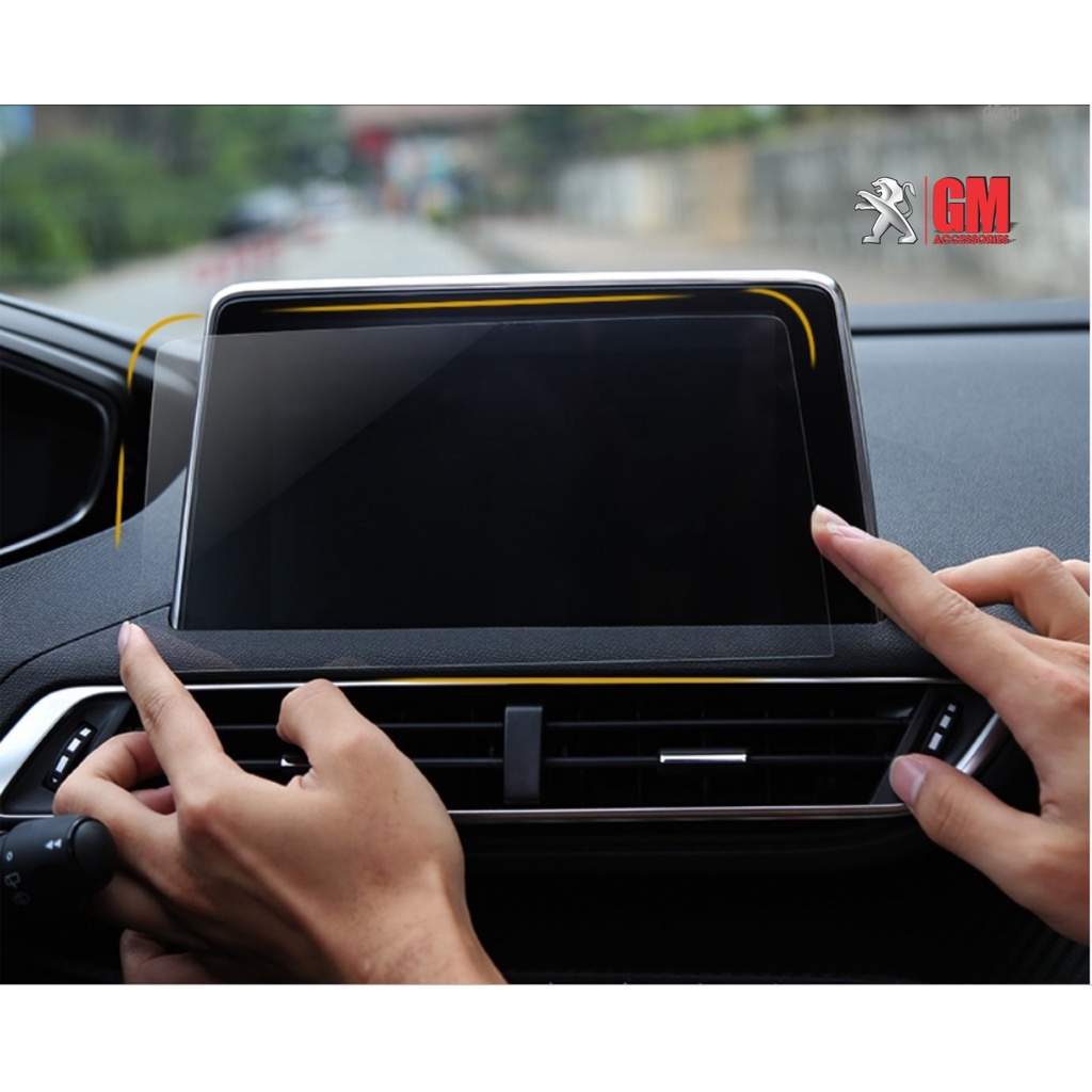Kính cường lực màn hình 10inch Peugeot 3008 và 5008 model 2021,miếng dán chống xước màn hình peugeot new