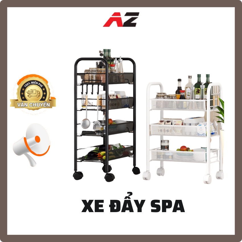 Xe Đẩy Spa 💔FREESHIP💔 Kệ Đa Năng Đựng Đồ Bếp, Phòng Ngủ, Phòng Khách Nhập Khẩu