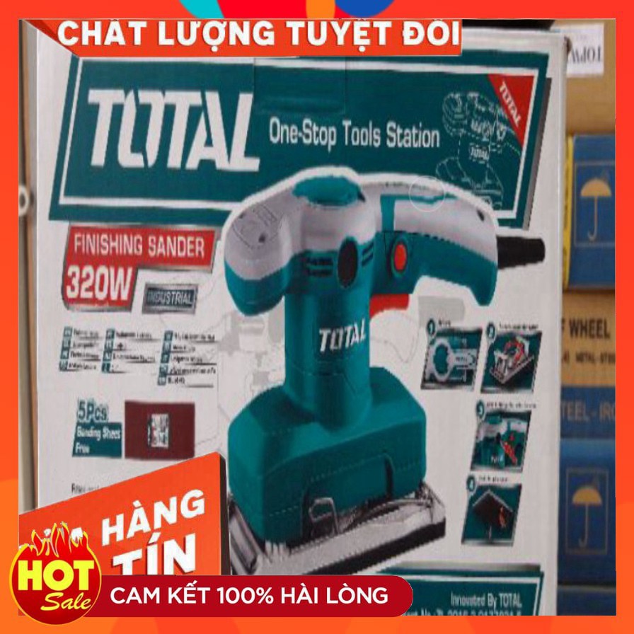 [chính hãng] MÁY CHÀ NHÁM CHỮ NHẬT TOTAL (MODEL:TF1301826) nguyên zin nhé các bác [cam kết chất lượng]