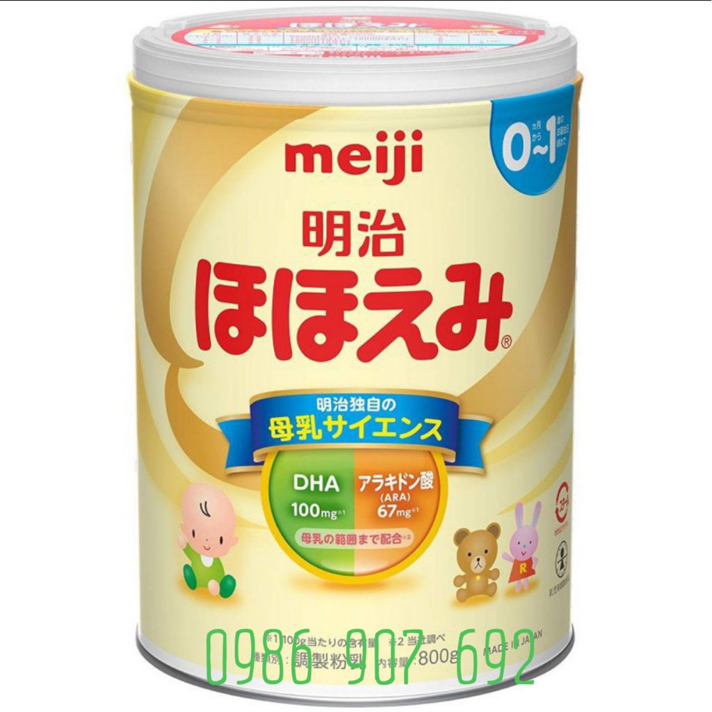 [NỘI ĐỊA NHẬT] Sữa Meiji Nội Địa Nhật lon số 0 và số 9 800g