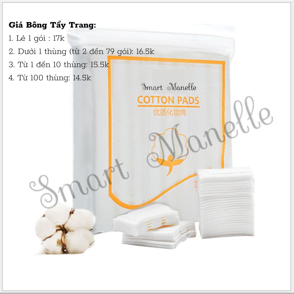 Bông tẩy trang Smart 222 miếng 3 lớp Cotton Pads BTT | BigBuy360 - bigbuy360.vn