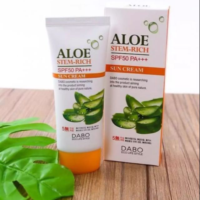 Kem chống nắng dưỡng da lô hội Dabo Aloe 70ml