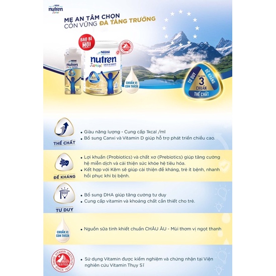 Sữa béo Nutren junior 800gr dành cho trẻ 1-10 tuổi Thuỵ Sỹ