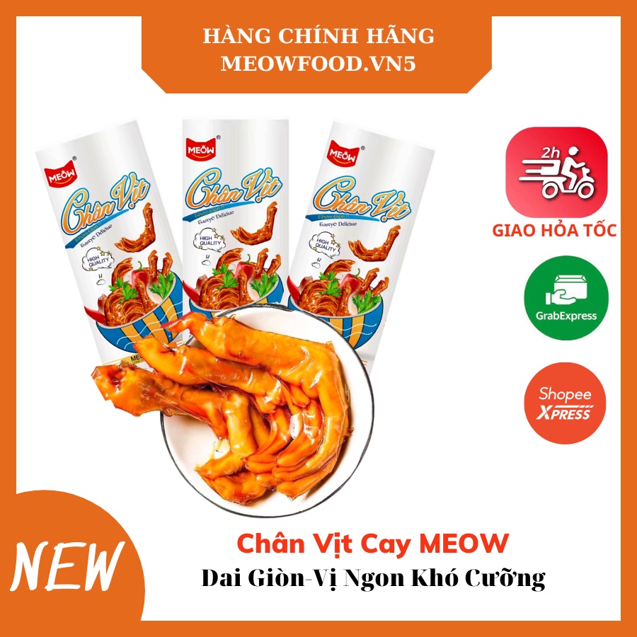 [NEW] Chân Vịt Cay Meow - Chân vịt Việt Nam Món Ăn Vặt Thơm Ngon Đậm Vị với 31.8 gram