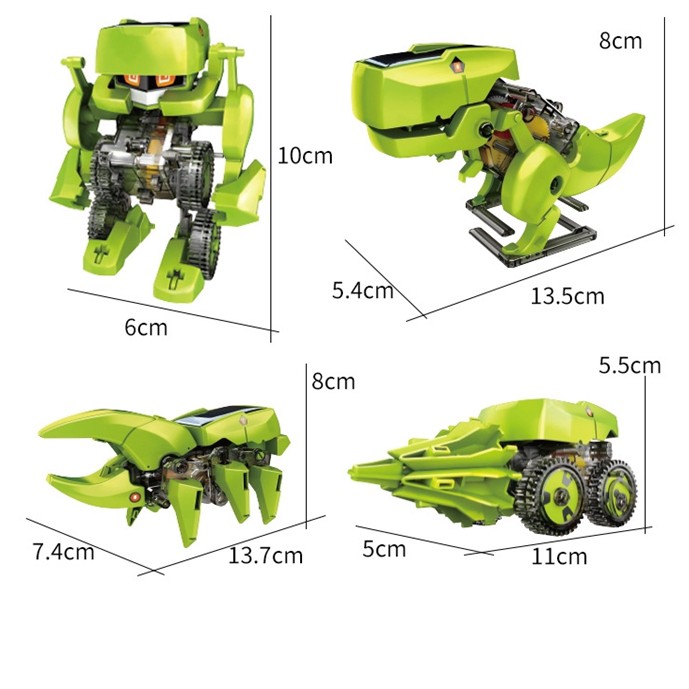 Bộ lắp ráp Transforming Solar Robot 4 in 1 dùng năng lượng mặt trời