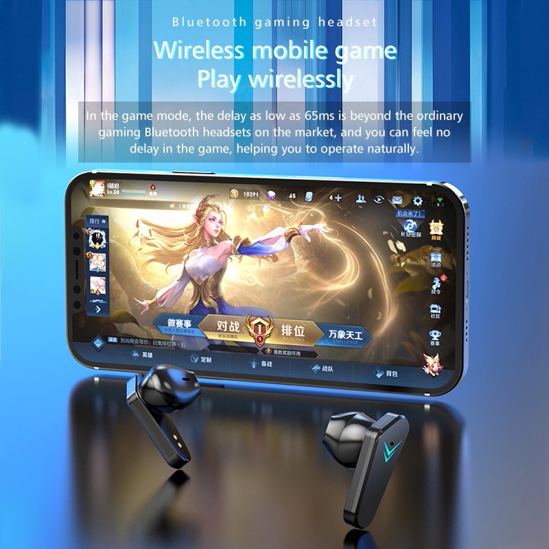 Tai Nghe Bluetooth Không Dây X15 TWS Có Đèn LED Dùng Để Chơi Game Dành Cho iPhone Xiaomi Redmi