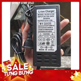 Bán sạc 21v 2a dùng cho pin li-ion 18v, 5s loại tốt có đèn báo đầy