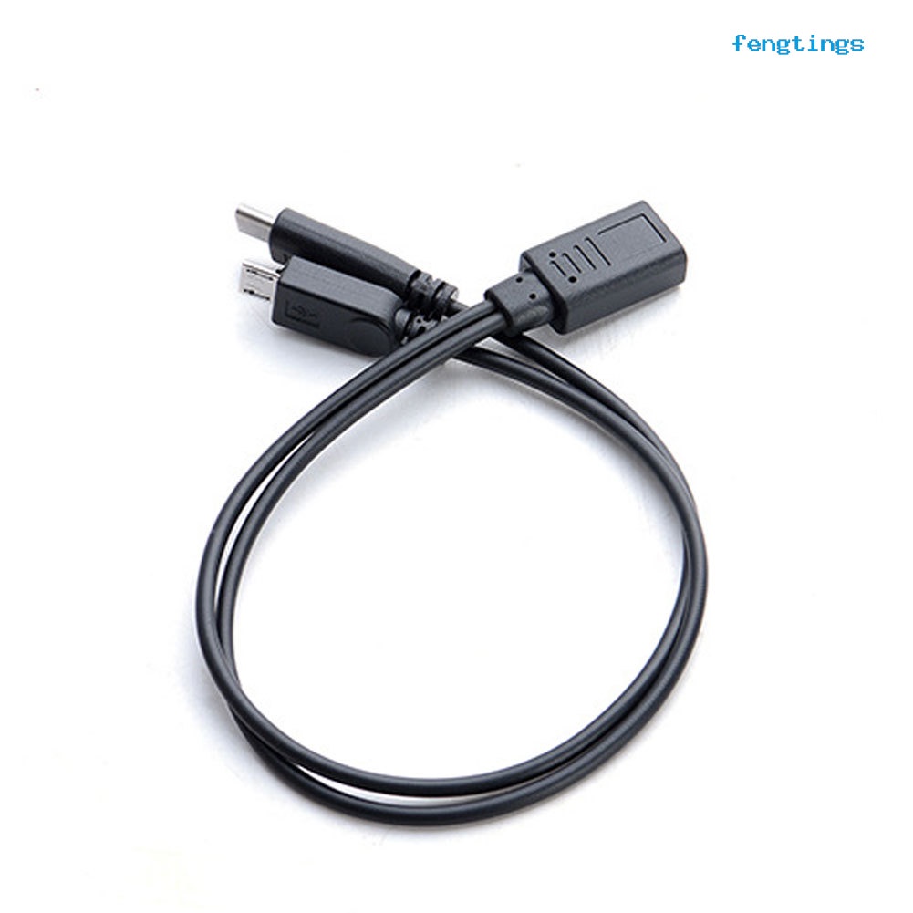 Dây Cáp Chuyển Đổi Từ Type-C Sang Cổng Type-C/Micro 5P Female Sang 2 Đầu Dương