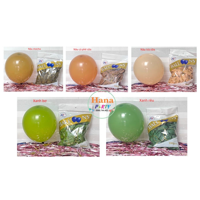 Bong bóng pastel Macaron 10&quot; trang trí sinh nhật siêu phẩm mới