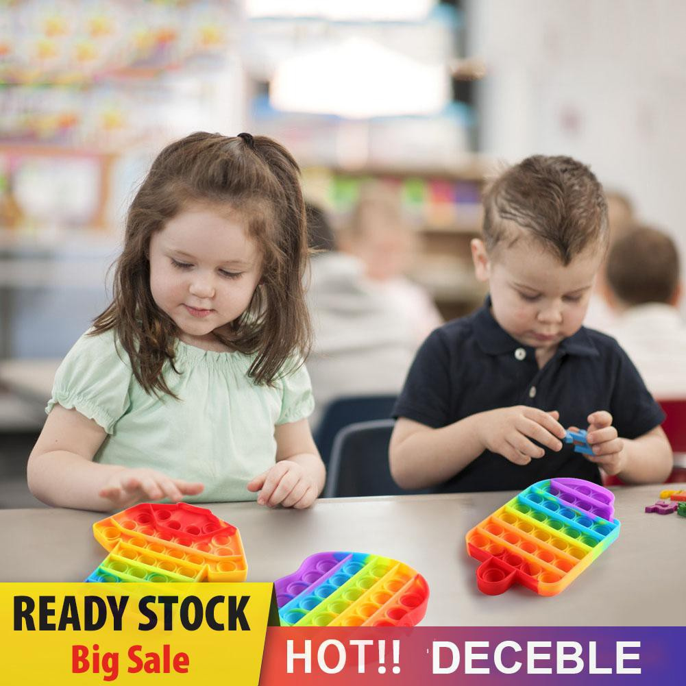 Pop It Fidget Đồ chơi Rainbow Push Bubble Sensory Autism Relief Stress Child Adult Pop Fidget Đồ chơi