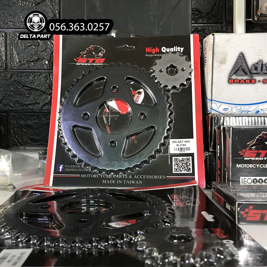 Nhông sên dĩa STB racing Winner 9 ly 428 hàng cao cấp Recto 15/44/126