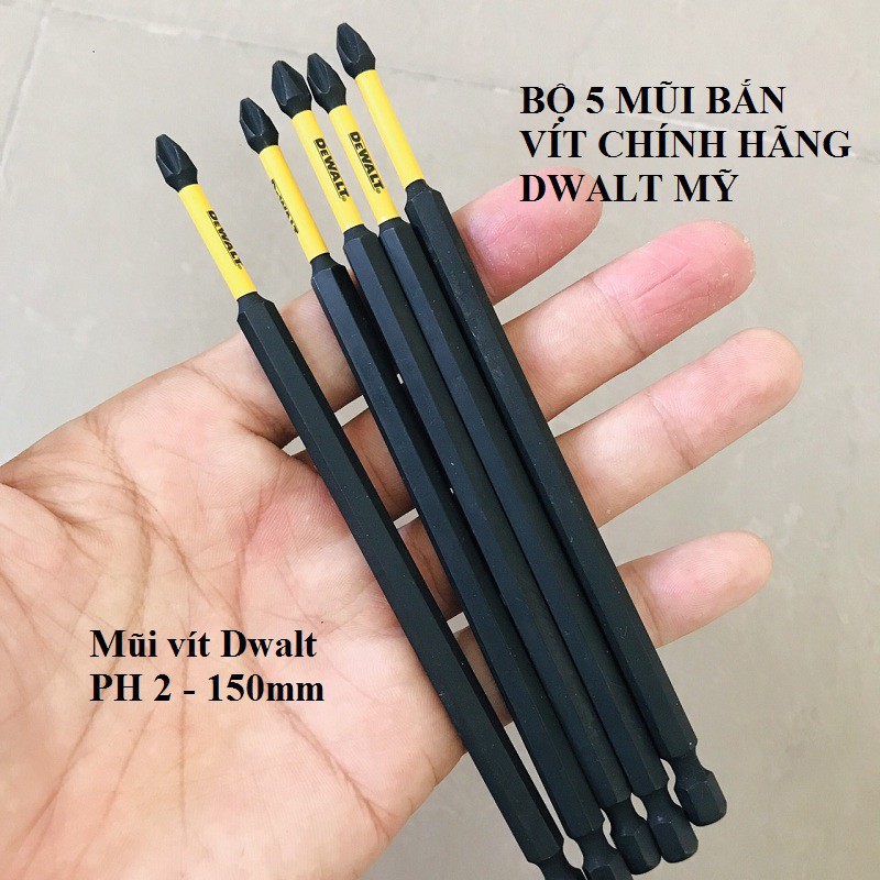 Bộ 5 Mũi Vít DeWalt Có Từ Ph2 - 15cm