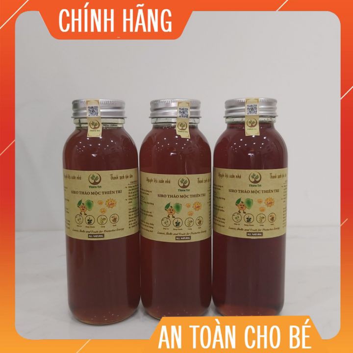 Siro Ho Húng Chanh Quất Diếp Cá Đường Phèn THIÊN TRI - 300ml Người Bạn Vàng Của Mẹ