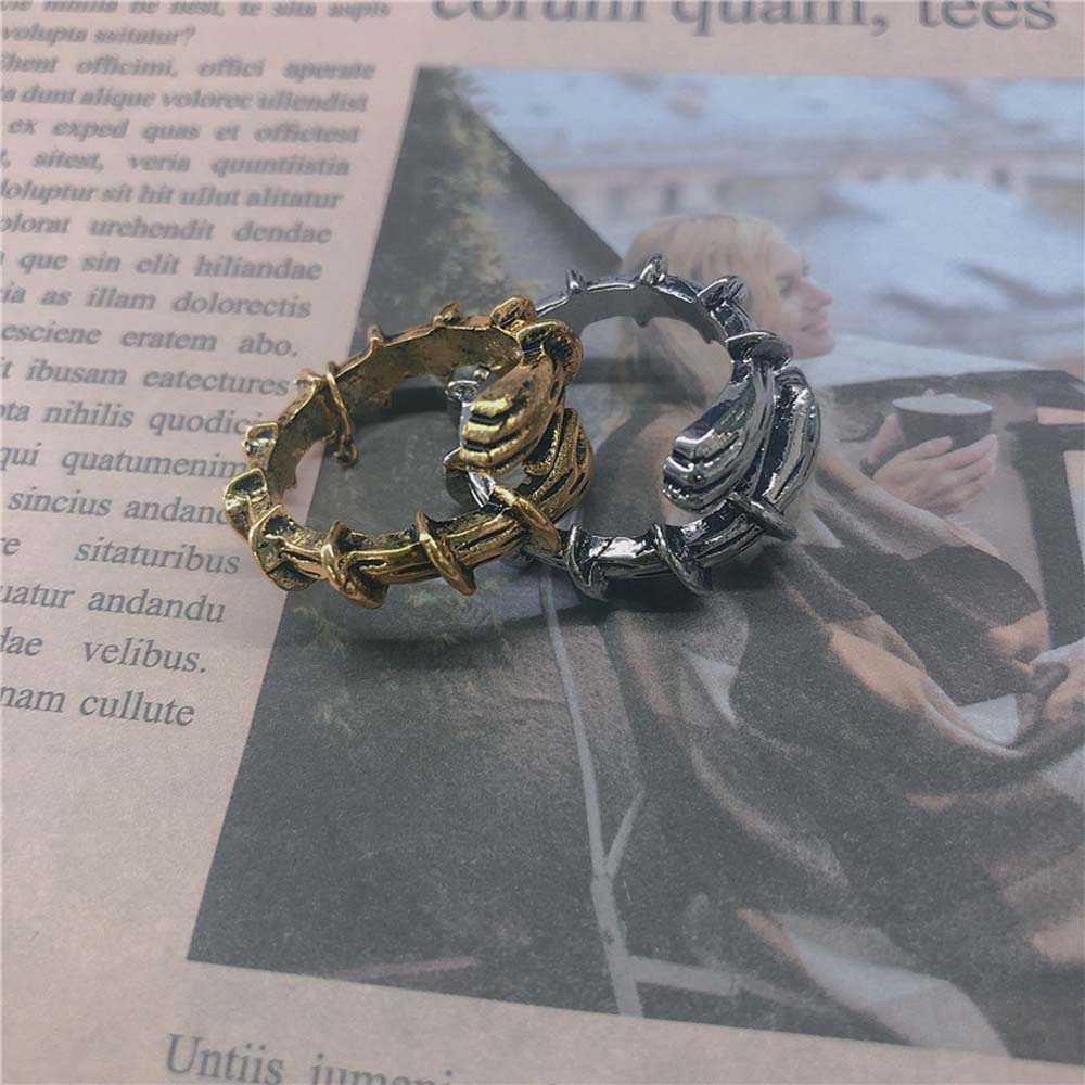 Nhẫn ôm ngón tay bằng hợp kim thiết kế cổ điển thời trang cho cặp đôi