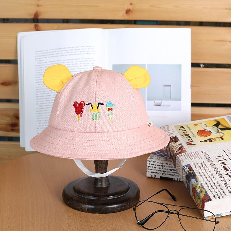 Kids Girl Boys Cap Autumn Children Cartoon Mouse Fisherman Hat Super Cute Baby Pot Hats