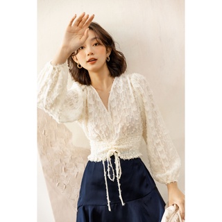 Olv - áo bonnie top in cream