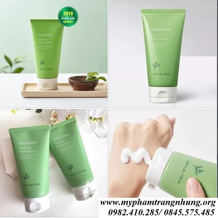 SỮA RỬA MẶT INNISFREE GREEN TEA PURE CLEANSING FOAM