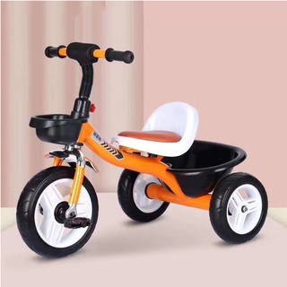 Xe đạp 3 bánh S400 cho bé có yên bọc da cao cấp kèm giỏ đựng đồ