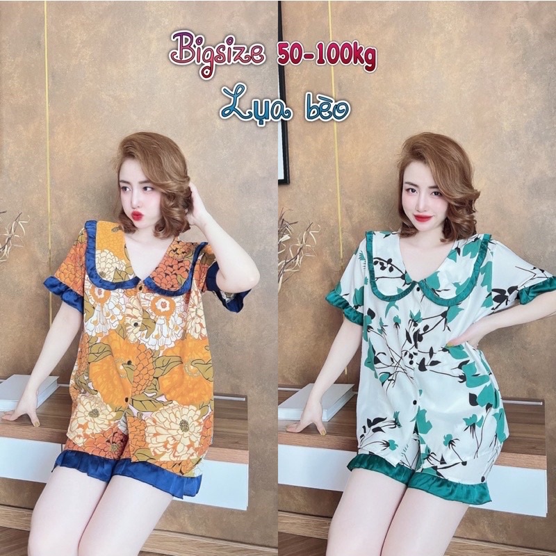 Đồ bộ Đùi Lụa bèo Bigsize 50-100kg bèo tiểu thư dễ thương