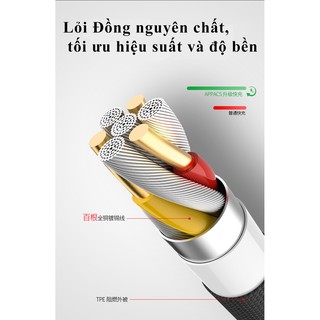Cáp sạc 3 đầu APPACS IP,micro USB,USB Type C