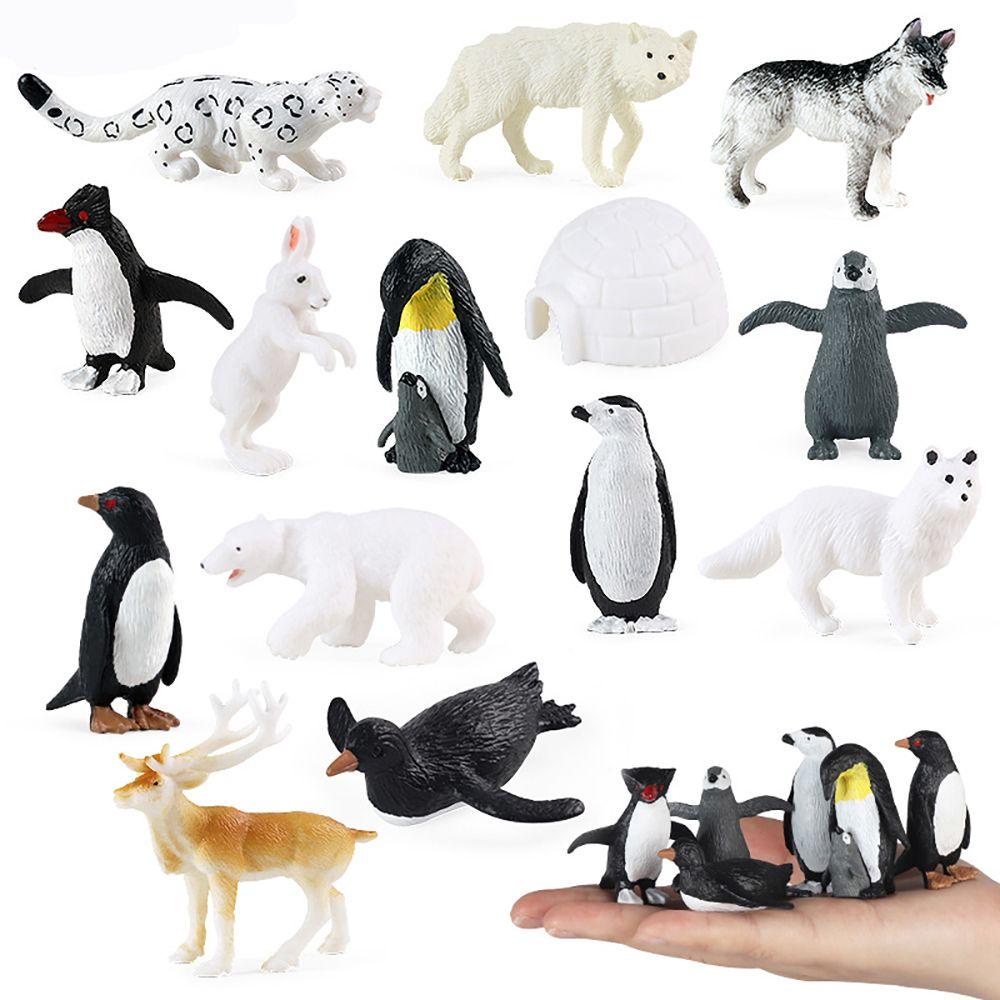 Bộ 14 Mô Hình Động Vật Bắc Cực Dùng Để Giáo Dục Sớm Cho Bé
