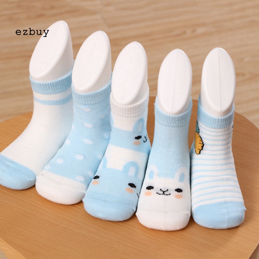 Set 5 đôi vớ vải cotton thoáng khí thoải mái sành điệu dành cho bé