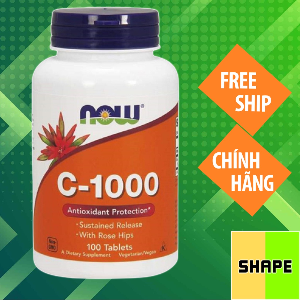 VITAMIN C | Now Vitamin C1000  Nhập Mỹ - Tăng Đề Kháng  - Chính Hãng The Shape