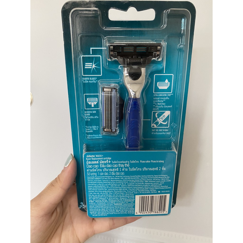 [QUÀ TẶNG] Dao cạo râu 3 lưỡi Gillette Mach3+ (1 CÁN TẶNG KÈM 2 LƯỠI)