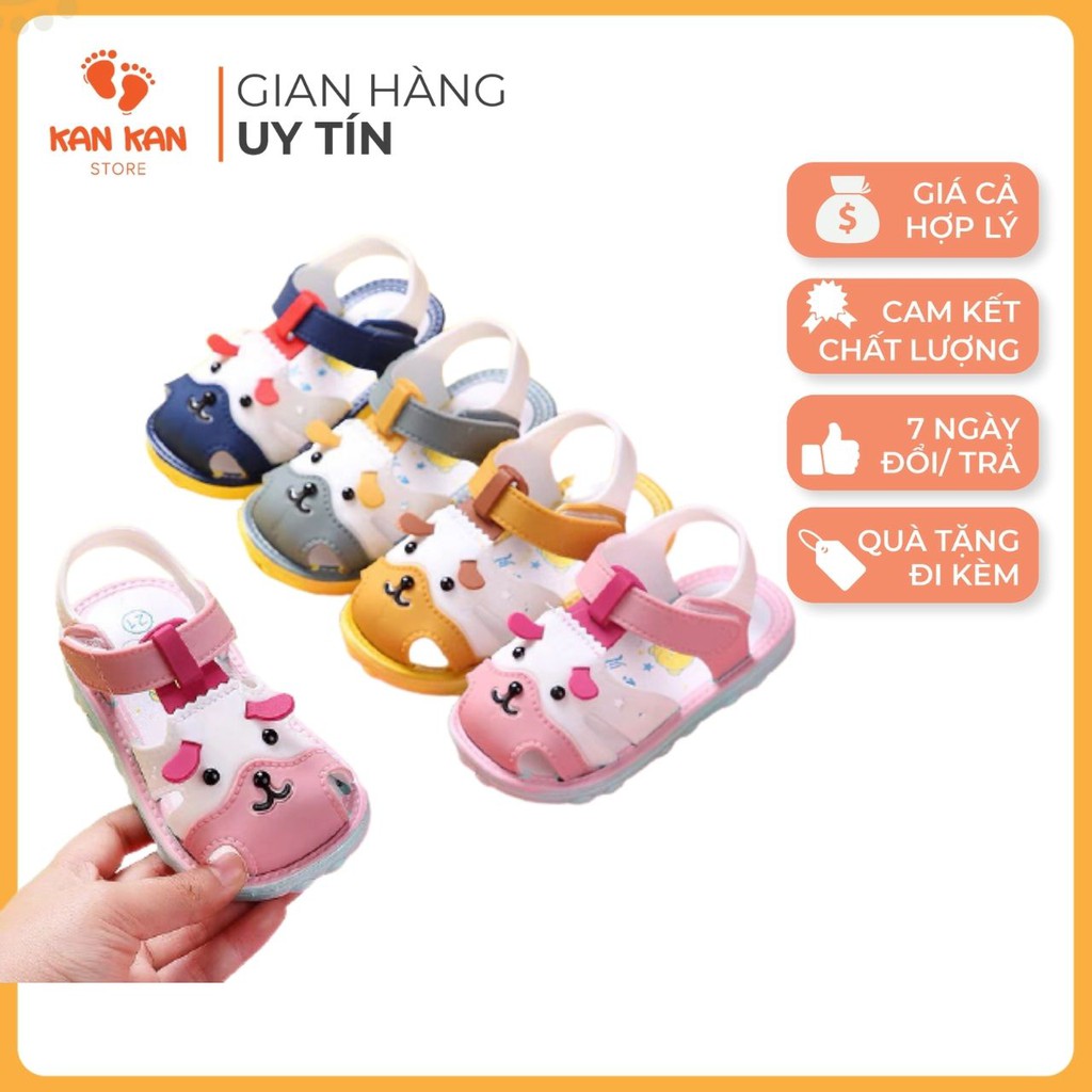 [Mẫu Mới] Sandal Dép Tập Đi Cho Bé Trai Bé Gái Hình Gấu,Giày Rọ Tập Đi Chống Trơn,Nhẹ,Mềm,Êm,Thoáng