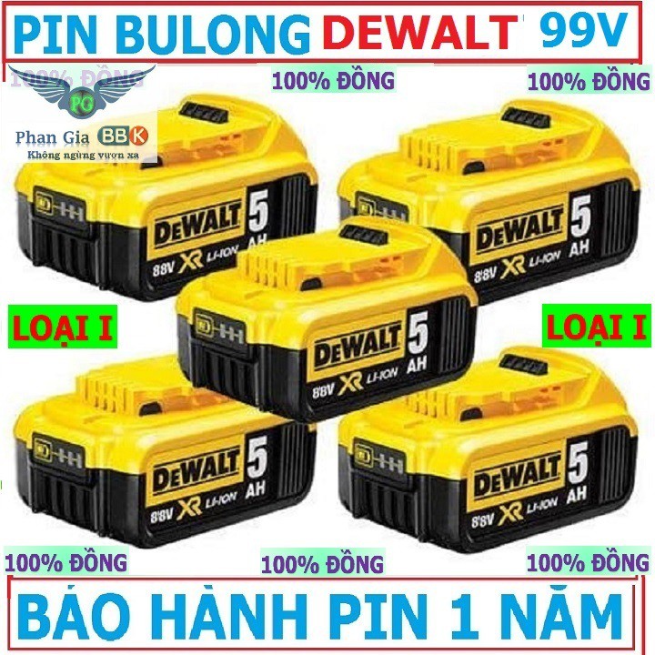 Pin máy siết bulong 99V chuẩn 10 cell thời gian sử dụng đến 4 tiếng