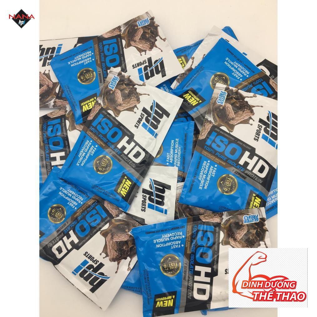 Gói thử Sample sữa tăng cơ bắp Bpi Bpisports Iso HD 100% whey isolate 1 lần dùng (32gram)