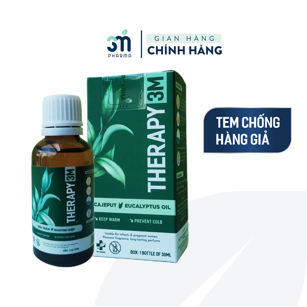 Dầu Tràm cho bé sơ sinh - Dầu Tràm Khuynh Diệp Therapy 3M Cho Bé Sơ Sinh Giúp Kháng Khuẩn Ngừa Cảm Lạnh Lọ 30 ml