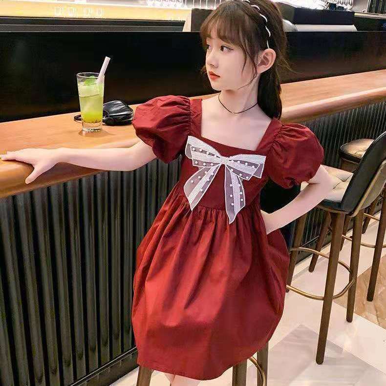 Đầm Đính Nơ Thời Trang Mùa Hè Phong Cách Hàn Quốc Dành Cho Bé Gái 1 Đến 2-3 - 4-5 Đến 6 Đến 7 Đến 8 Đến 9-10 To 11-12 - 13 Tuổi
