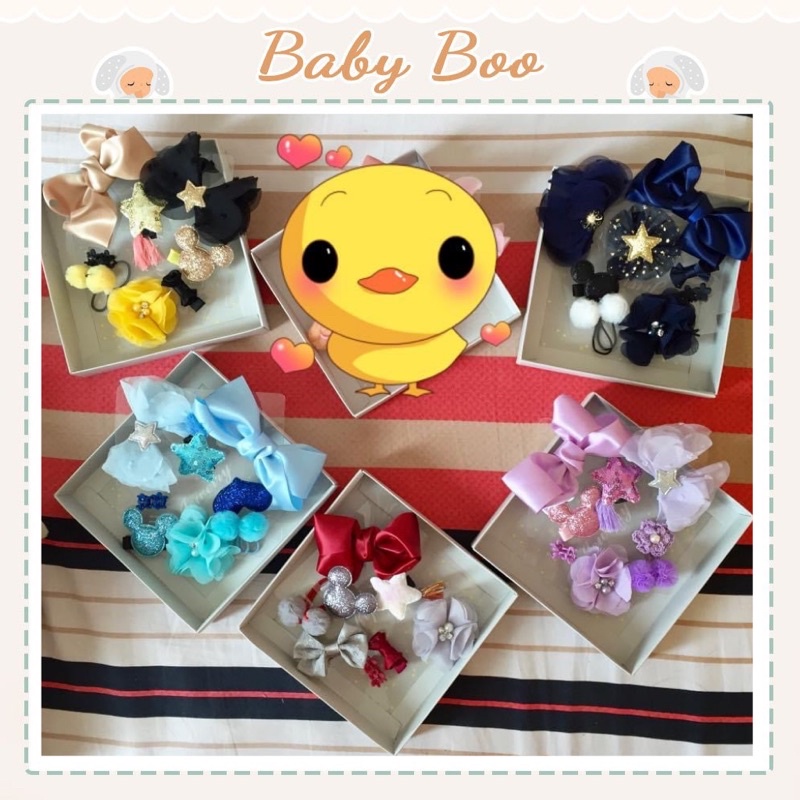 Kẹp tóc lẻ tặng bé gái set 2 chiếc ngẫu nhiên [ babyboo]