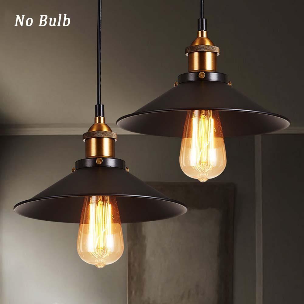 YIYU Chụp Đèn Treo Trần Nhà Màu Đen Phong Cách Retro