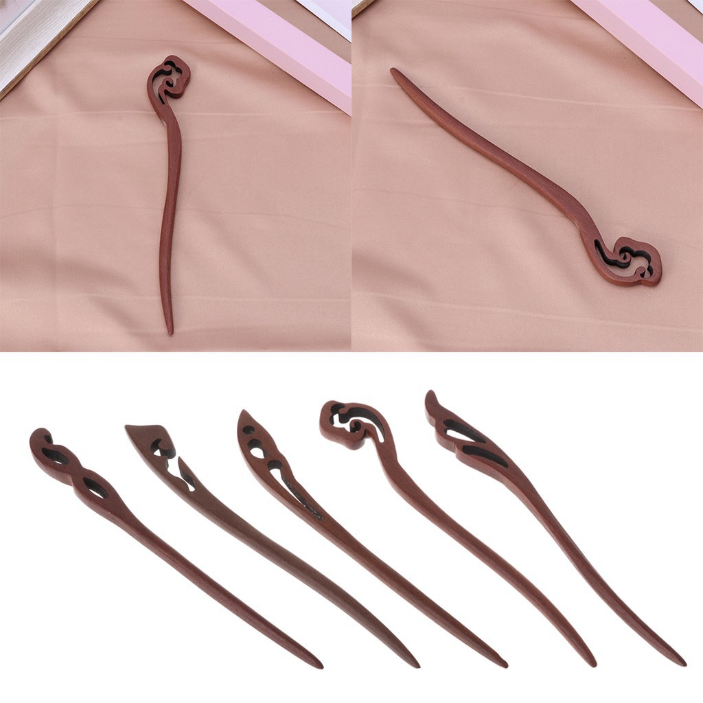 Trâm cài tóc bằng gỗ thiết kế vintage độc đáo cho nữ