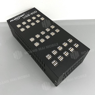Ổ cắm sạc 60 cổng usb dùng để sạc đồng thời nhiều điện thoại, máy test, thiết bị USB RUIQI 60D 300W