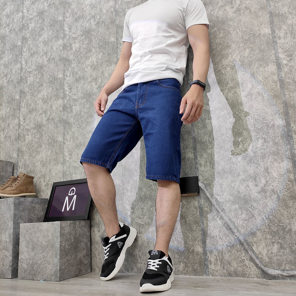 Quần short jean nam MĐ Q393 xanh đen | WebRaoVat - webraovat.net.vn