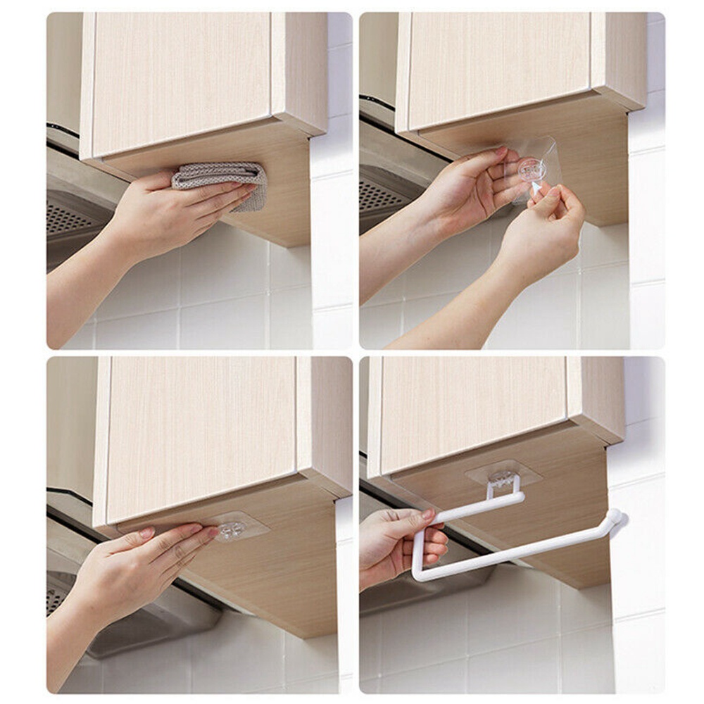 Giá Treo Khăn Giấy Cuộn Gắn Tường Không Cần Đục Lỗ Cho Nhà Bếp Nhà Tắm