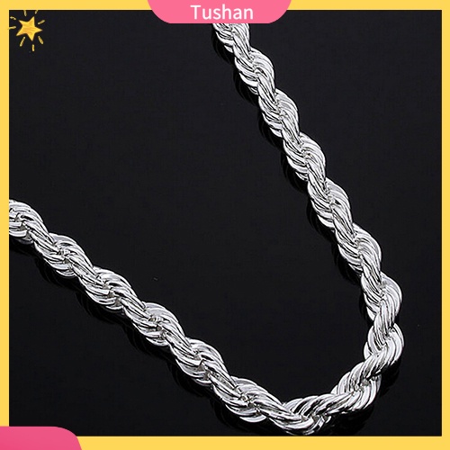 Vòng cổ Mạ Bạc 925 Dạng Xoắn Thời Trang