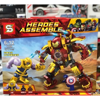Bộ Lego Xếp Hình Ninjago Người Sắt - Robot Iron Man No.1108. Gồm 371 chi tiết.