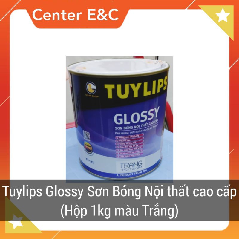 Sơn Bóng Lộng Lẫy Tường Trong Nhà Tuylips Glossy Hộp 1L - Sơn Mầu và Sơn Trắng Cao Cấp Phòng Trong Nhà GL1L [CEC Store]