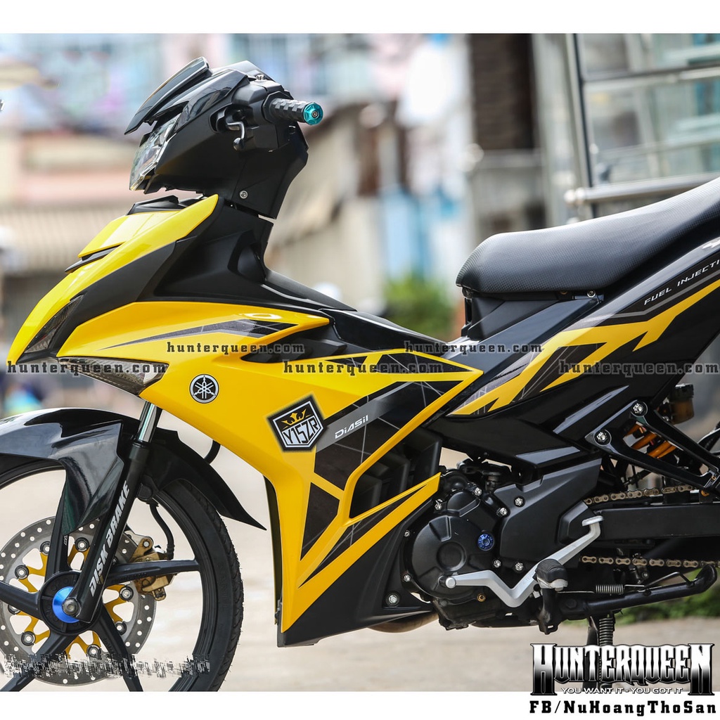 Tem rời in UV cao cấp, Y15ZR đen vàng. Dán xe Exciter 150. Kích thước chuẩn, không bay màu, độ dính cao. Tặng logo
